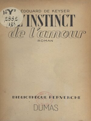 cover image of L'instinct de l'amour
